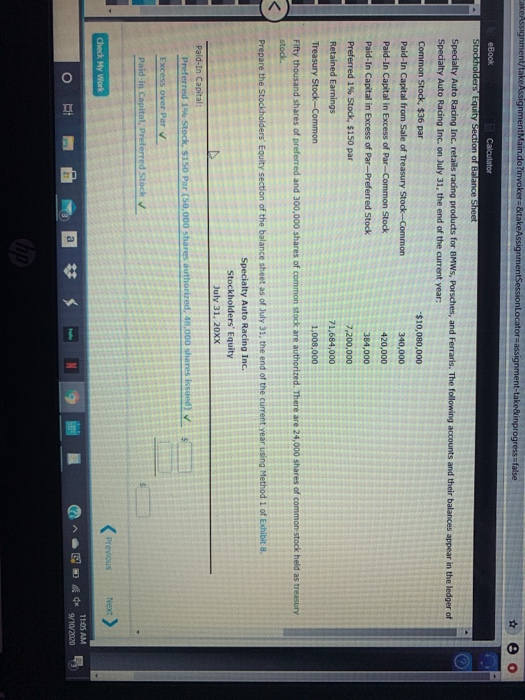  Cake Assignment/take AssignmentMain.do?invoker=&takeAssignmentSession Locator assignment-take&inprogress=false e o eBook Calculator Stockholders' Equity
