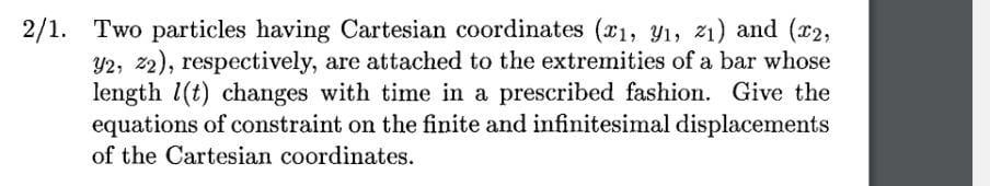 SUBJECT NAME ANALYTICAL DYNAMICS NOTE SOLVE IT PROPERLY NEED IN 1