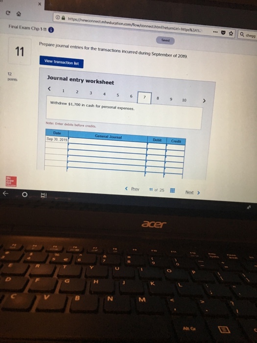 Issued Check 1003 tor $2,900 to Den, Inc., as payment on account