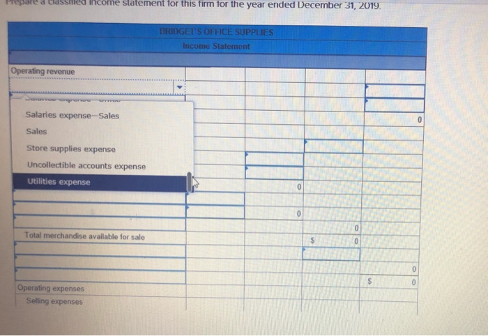 614 Store Supplies Expense Depreciation Expense-Store 61 Equipment 631 Rent Expense 634