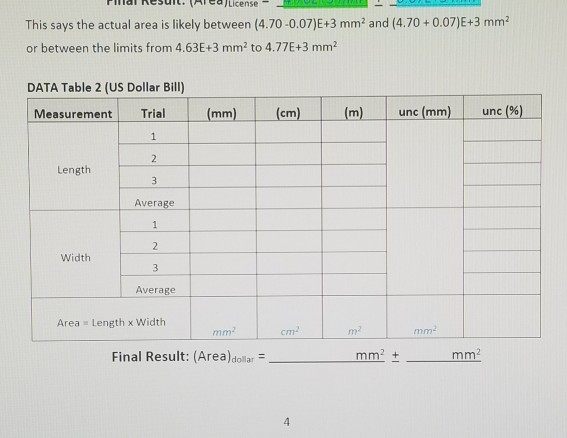 Need help finding the correct answer to the data table calculations, please