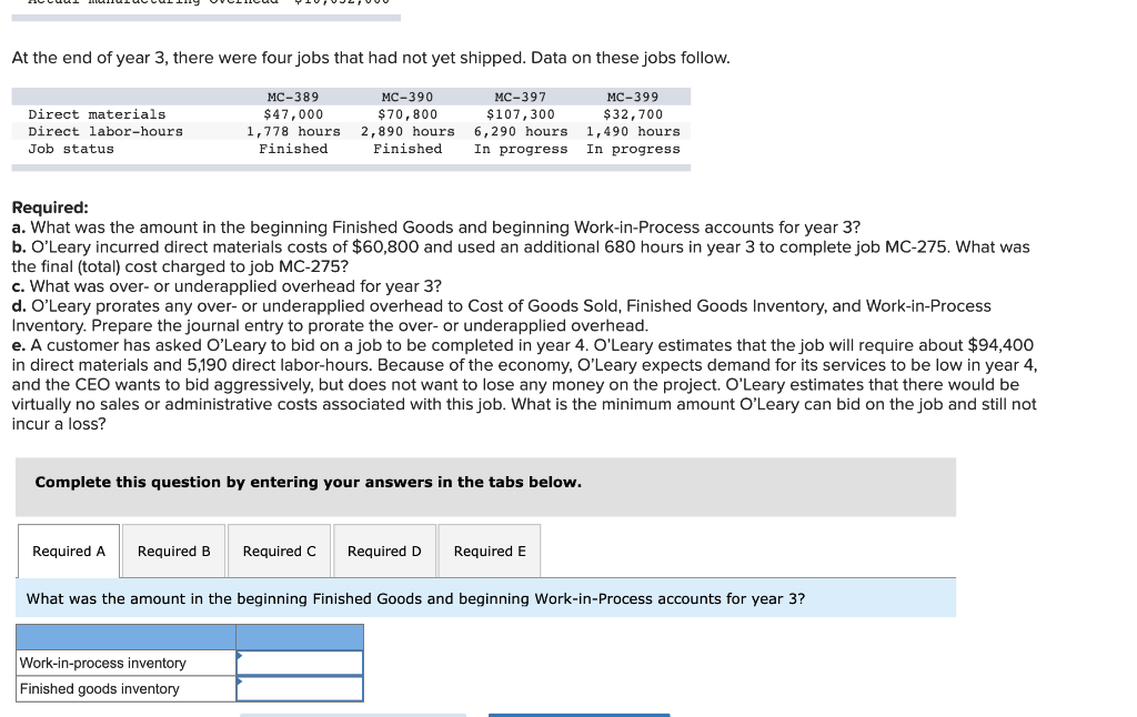 O'Leary Corporation manufactures special purpose portable structures (huts, mobile offices, and so