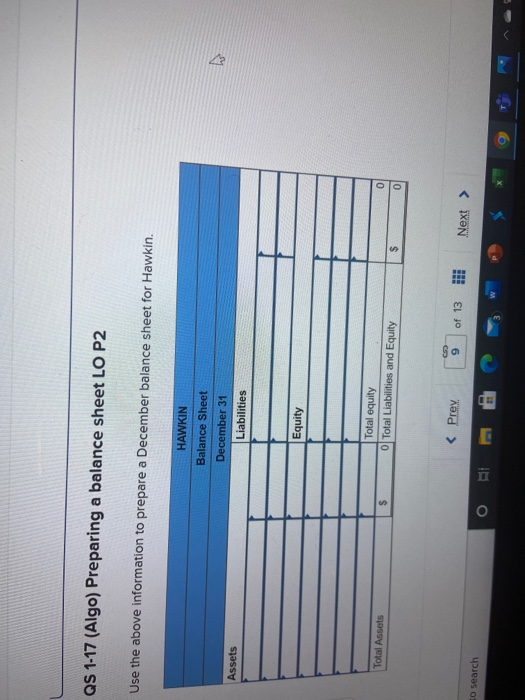 (Algo) [The following information applies to the questions displayed below.] On December