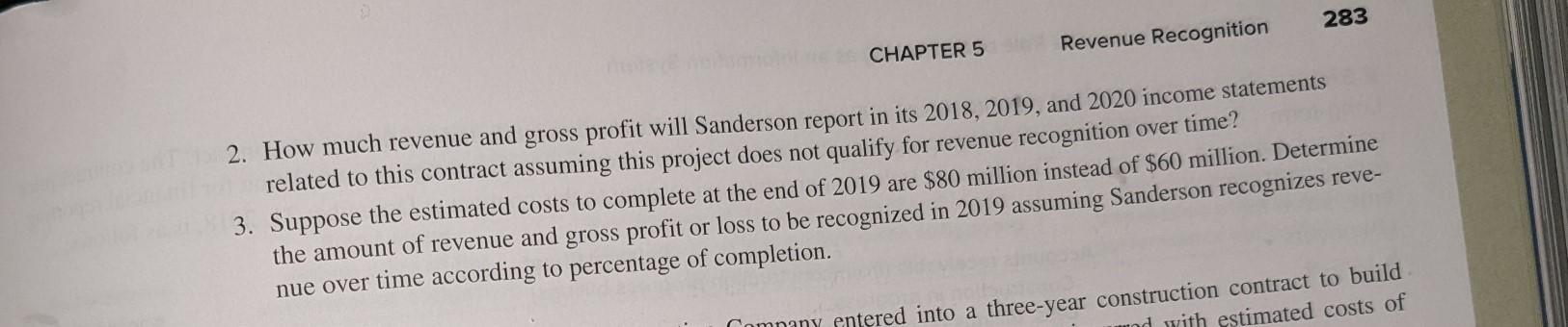contract; revenue recognition over time vs. upon project completion LO5-9 On June