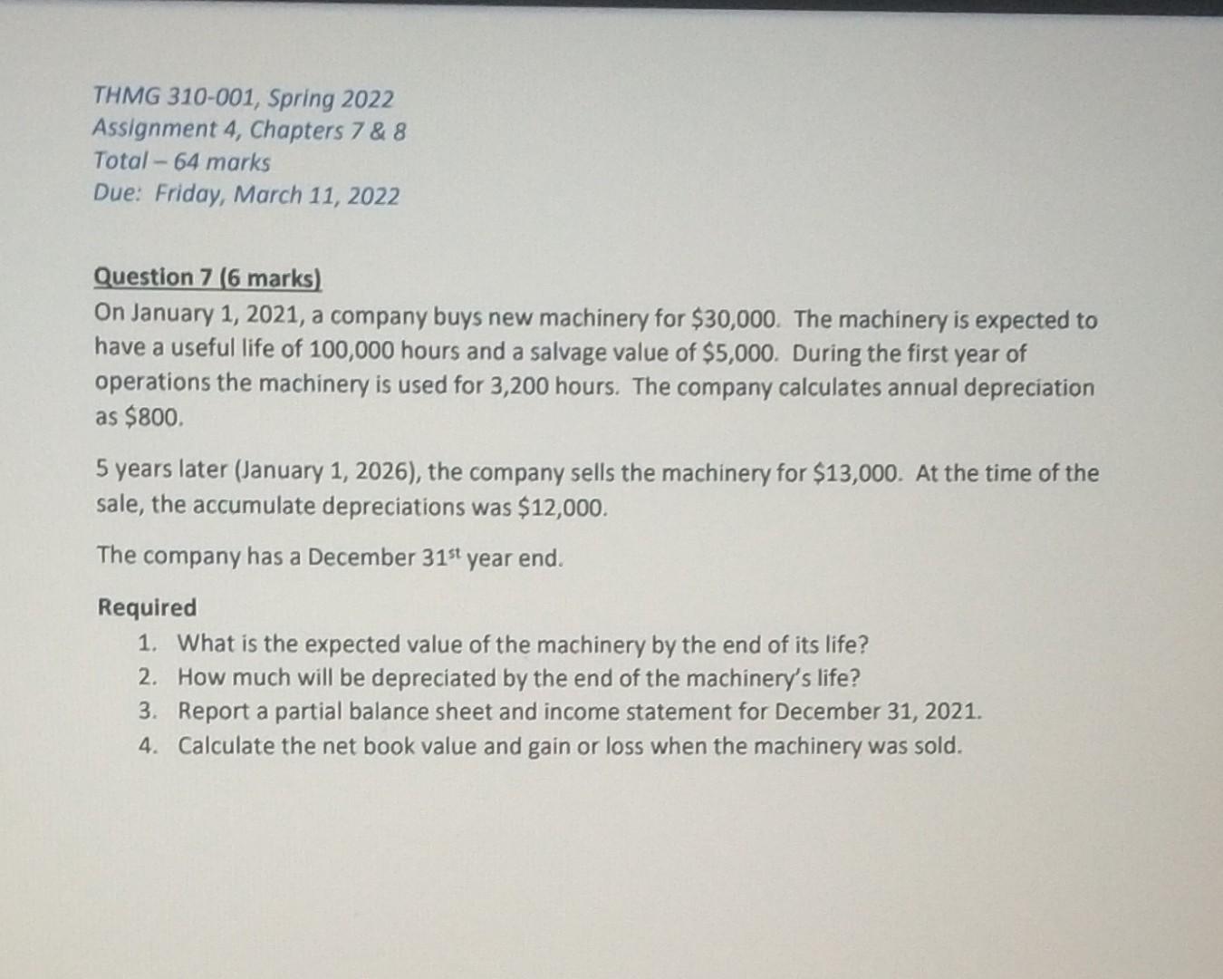  be in details THMG 310-001, Spring 2022 Assignment 4, Chapters 7