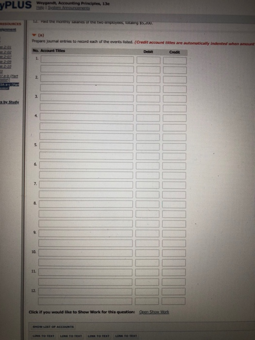 May 1, 2020. The following transactions took place during the first month.