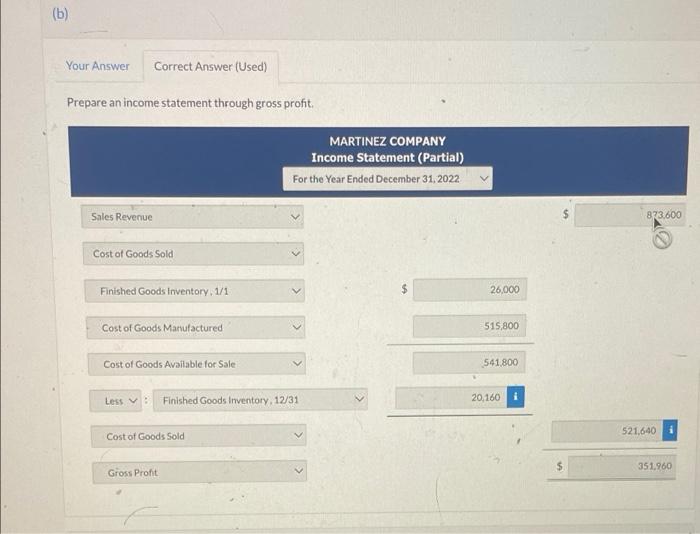 for Martinez Company January 1, 2022 2022 December 31, 2022 $20.000 $28,800