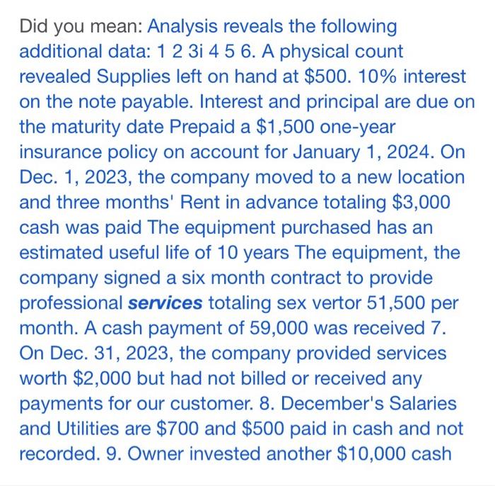  Did you mean: Analysis reveals the following additional data: 1 2