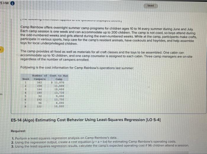  Camp Rainbow offers overnight summer camp programs for children ages 10