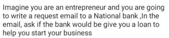 the answer must be clear and need typed answer Imagine you are