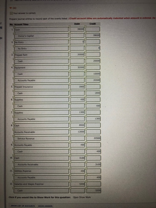 one creating a trial balance Problem 2-03A a-c (Part Level Submission) Bramble