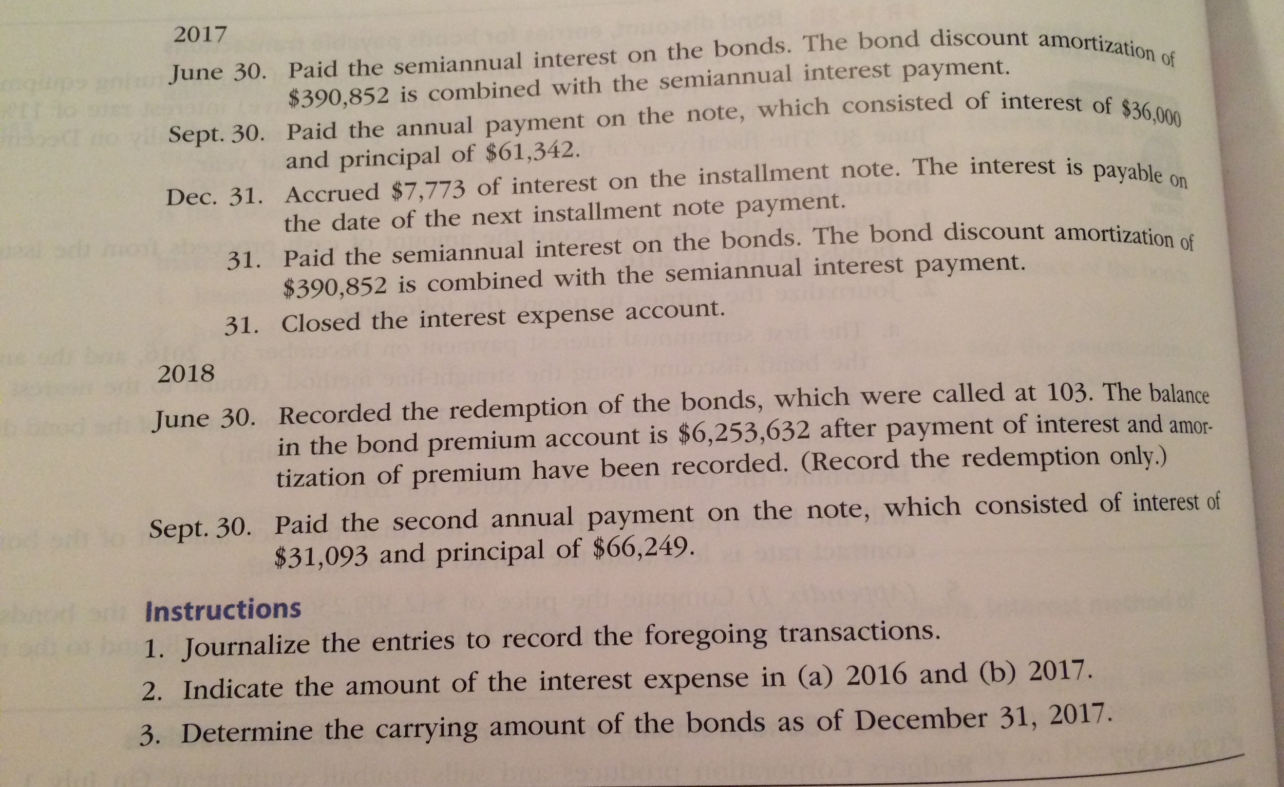 YOU. PR 14-4B Entries for bonds payable and installment note transactions The