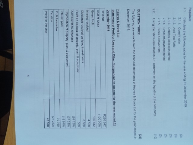 Work out question 3 from page 4 to page 6 (cash