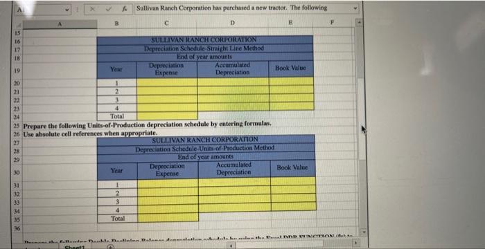 depreciation schedules using Straight-Line, Activity Based, and Double-Declining Balance Depreciation. Prepare the