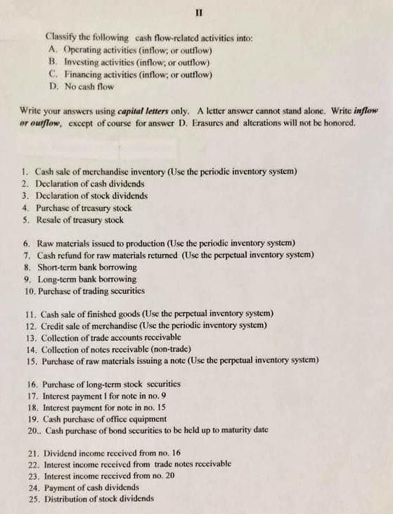 please answer the above question. thank youuu 11 Classify the following