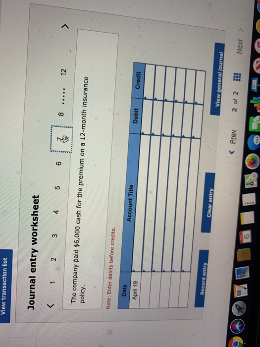completed services for a client and immediately received $2,000 cash. 9 The