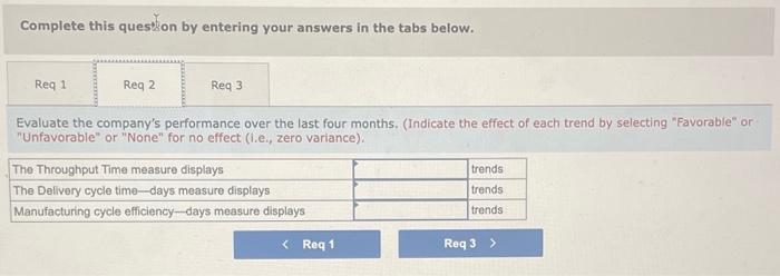 month. 1-b. Compute the delivery cycle time for each month. 1 -c.