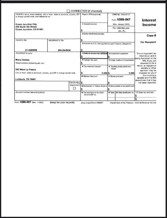 purchased and consumed with clients at their offices. Maria drove 324 miles