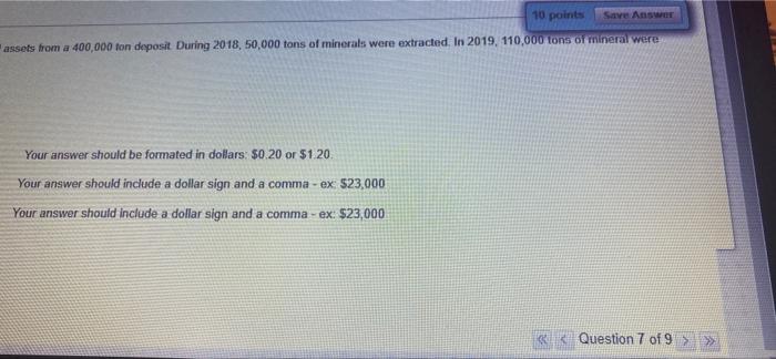 paid $1,120,000 for the right extracted Instructions: What is the depletion cost