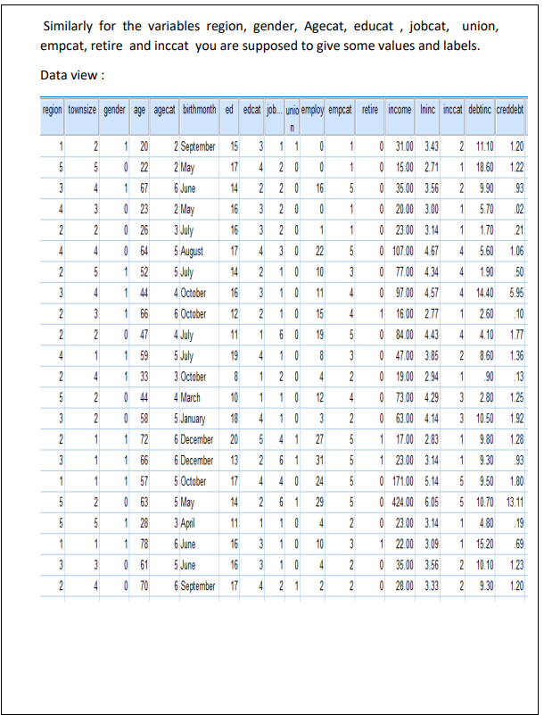 file and save it as "dataset_LA1" and submit the file along with