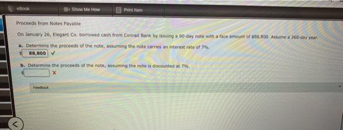  eBook Show Me How Print Item Proceeds from Notes Payable On