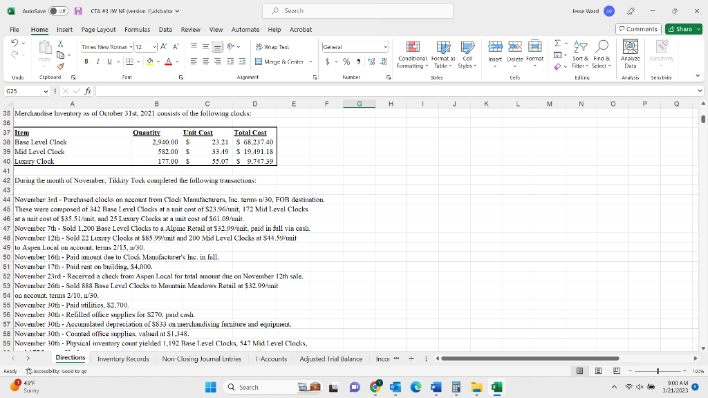 November 30th, 2021. 7. Prepare a statement of retained earnings as of