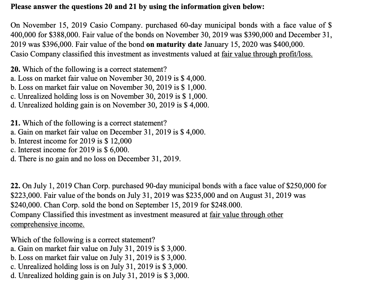 Please answer the multiple choice questions 20, 21. If it's possible 22