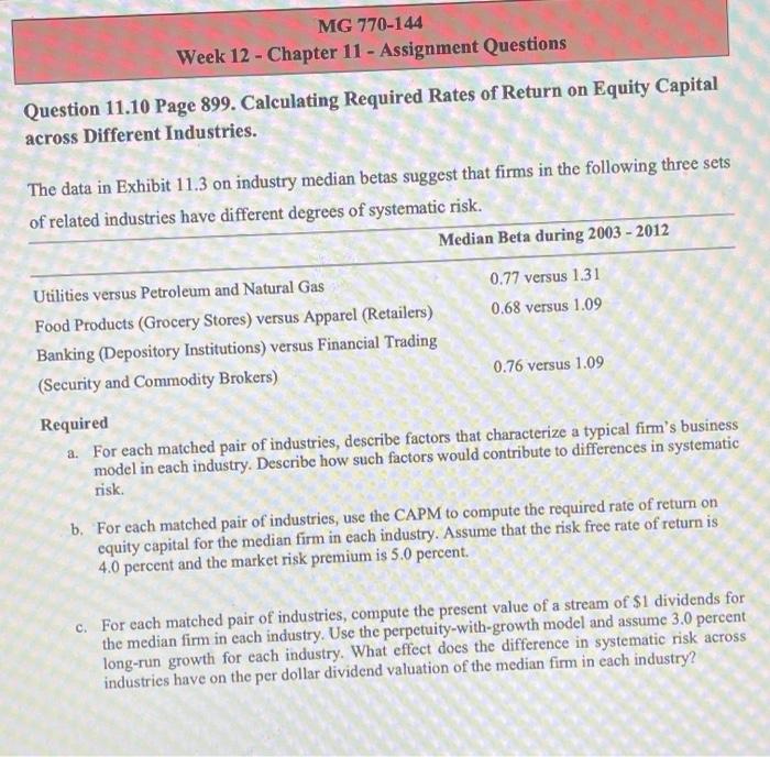  MG 770-144 Week 12 - Chapter 11 - Assignment Questions Question