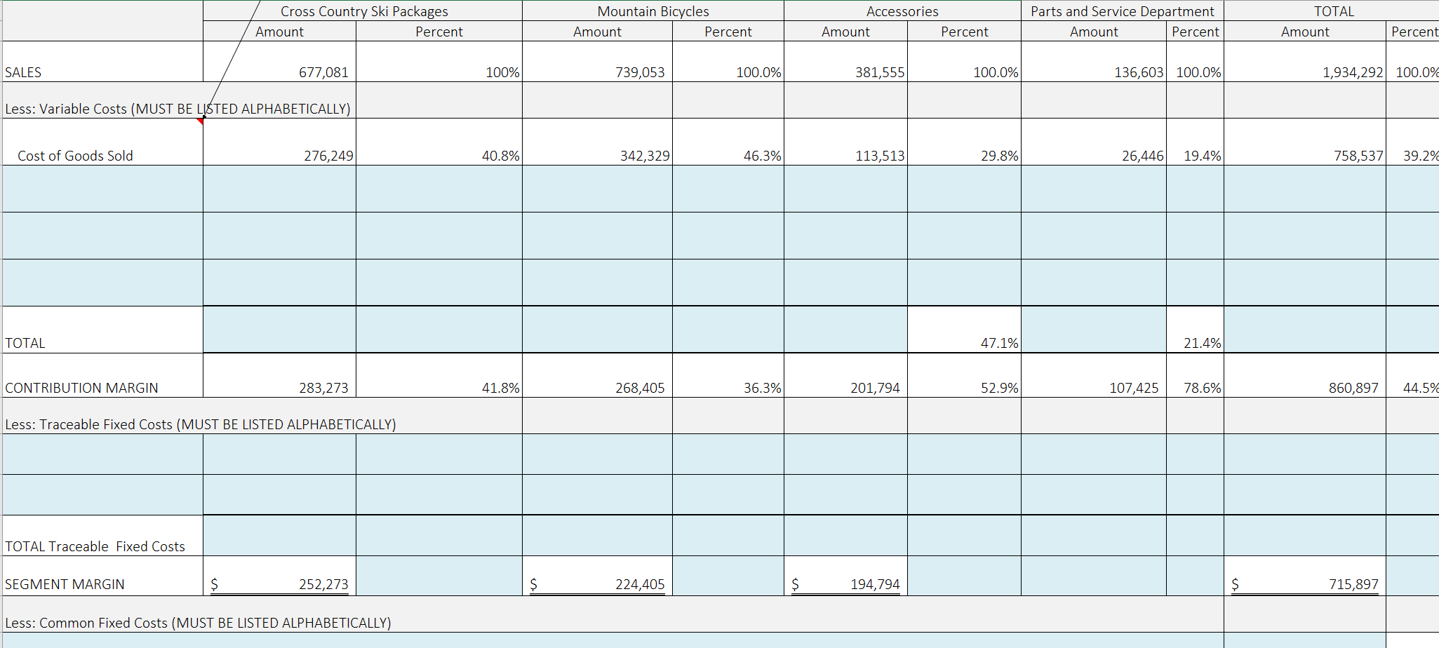 2. Mountain bikes 3.Accessories 4.Parts and service The owners of the company