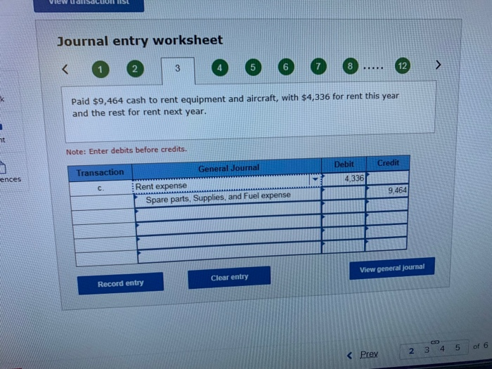 (in millions of dollars) from a recent StateEx annual report, followed by
