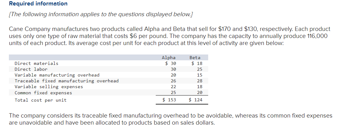  Using the information on the table above, please answer the following:
