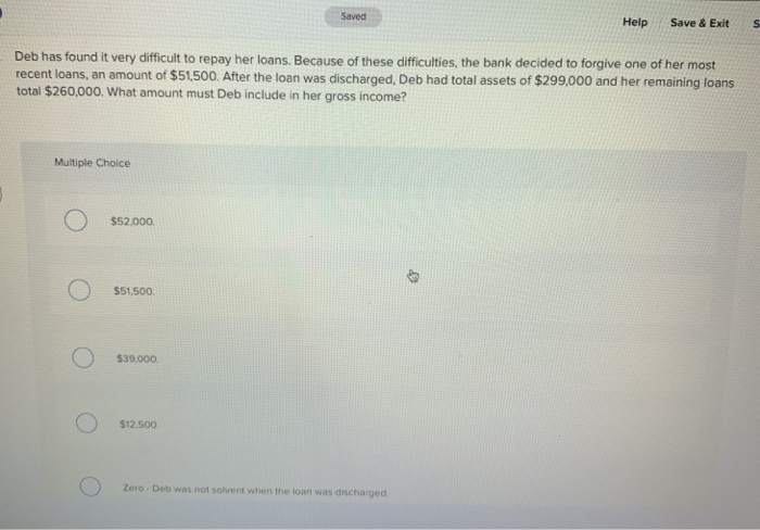  Saved Help Save & Exit S Deb has found it very