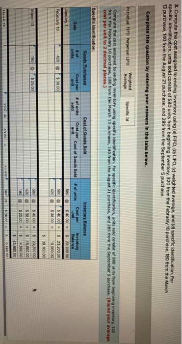 Company uses a perpetual inventory system. It entered into the following calendar-year