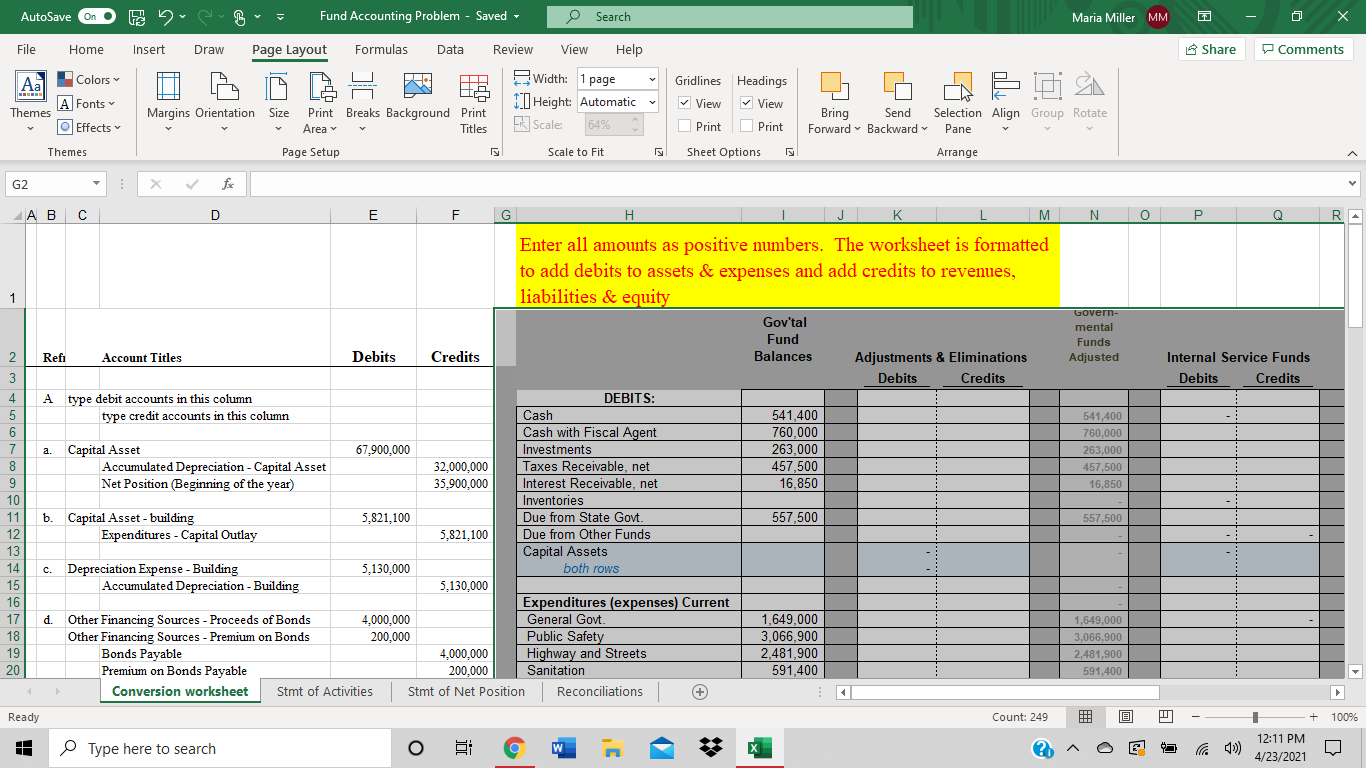 2. Prepare worksheet entries and post to the worksheet for the following