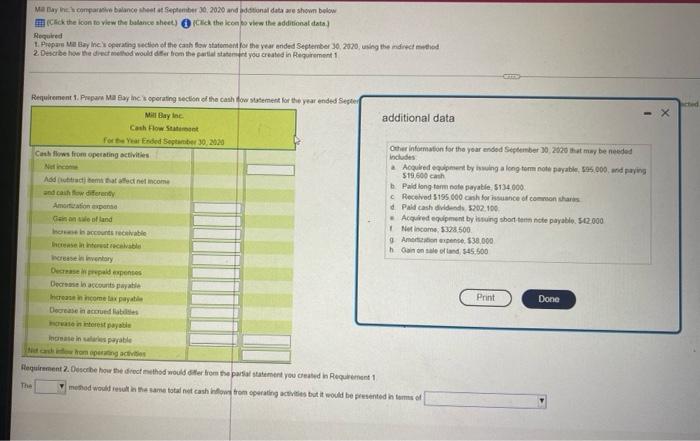 the balance sheet) (Click the icon to the add Required 1. Prepare