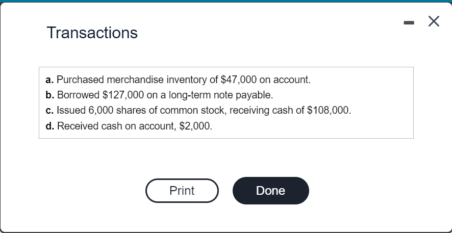 transaction. Consider each transaction separately.