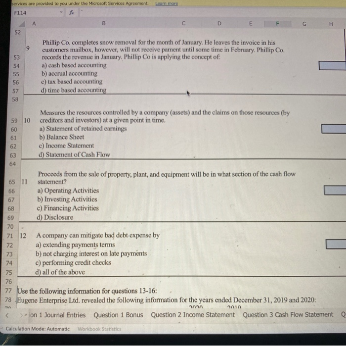  services are provided to you under the Microsoft Services Agreement. F114
