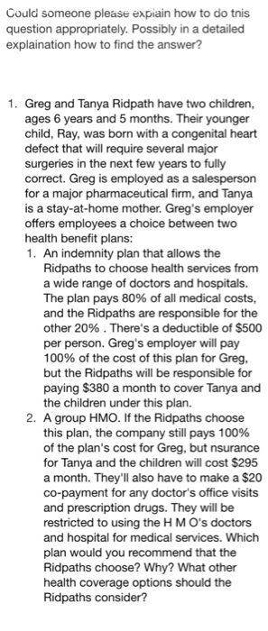  Could someone please explain how to do this question appropriately. Possibly