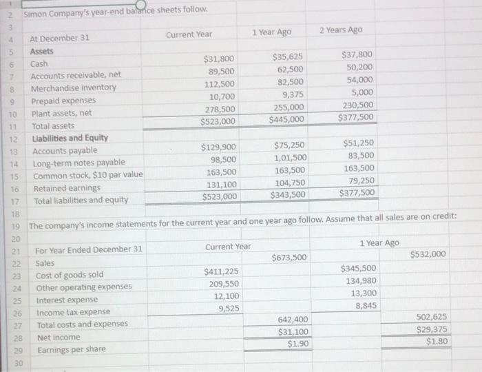 product line appears below. Required: 1. Use appropriate Excel formulas to perform