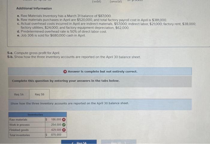 needed!! Required information [The following information applies to the questions displayed below]