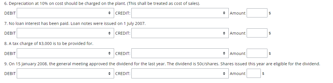 under cost of sales): a) at the end of the reporting period