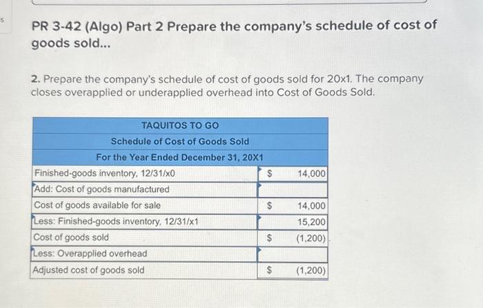 Sold; Income Statement (LO 3-6) [The following information applies to the questions