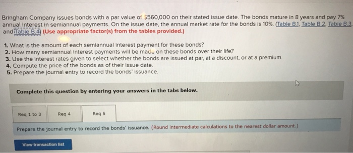 of bonds Req 1 to 3 Req 5 Jwwccc Req 1 to