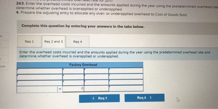 Factory overhead computed, applied, and adjusted LO P3, P4 In December 2016,