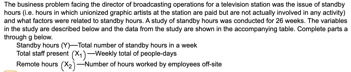  1. State the multiple regression equation. (round to one decimal place