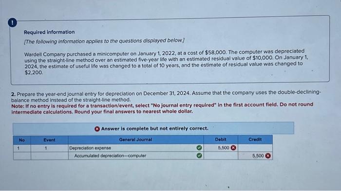 this problem wants me to use the double declining balance, i need