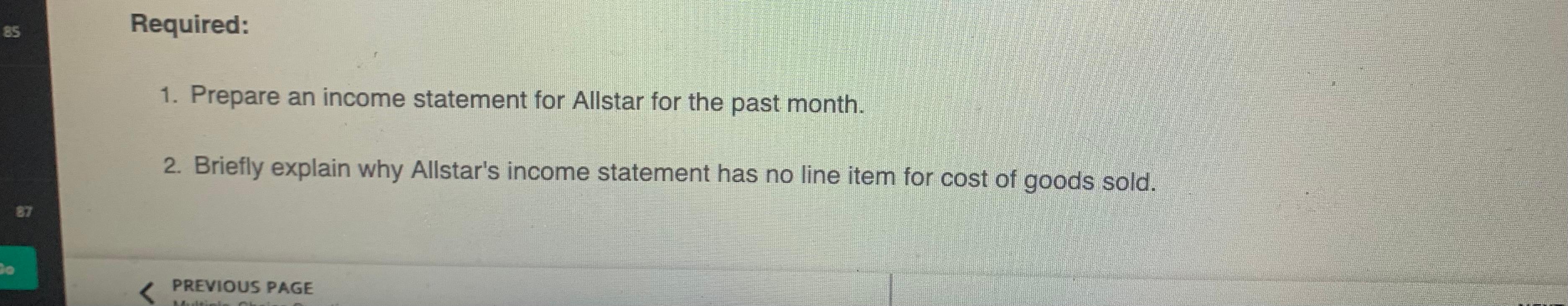 Allstar Exposure designs and sells advertising services to small, relatively unknown companies.