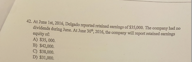3842 : The income statement for the month of June, 2016 of