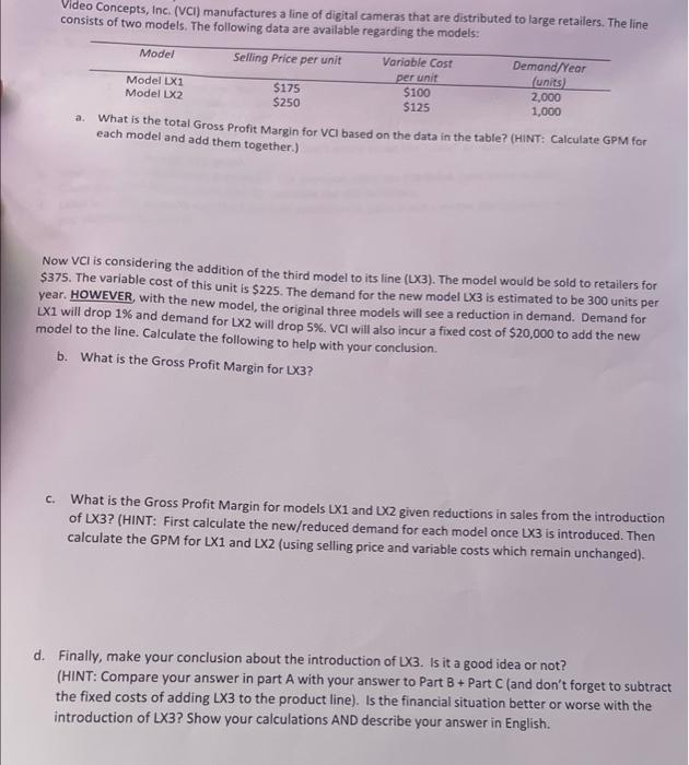 Please show work. Super confused and could use the help Video Concepts,