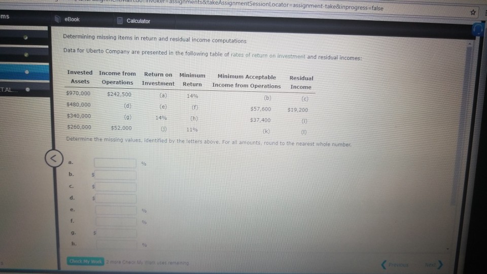 Ll-assignments&takeAssignmentSessionLocator-assignment-take&inprogress-false ms Determining missing items in return and residual income computations